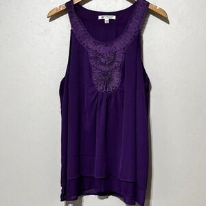 Versona  Women's Size 18/20 Royal Purple Tank Blouse Sheer Liner
